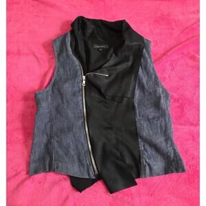Karen Kane Zip Up Dressy Casual Vest Woman's Size Small